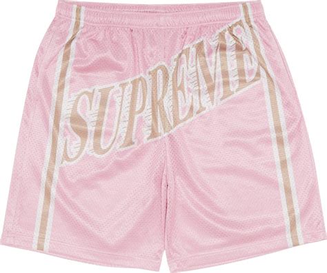 pink supreme shorts.